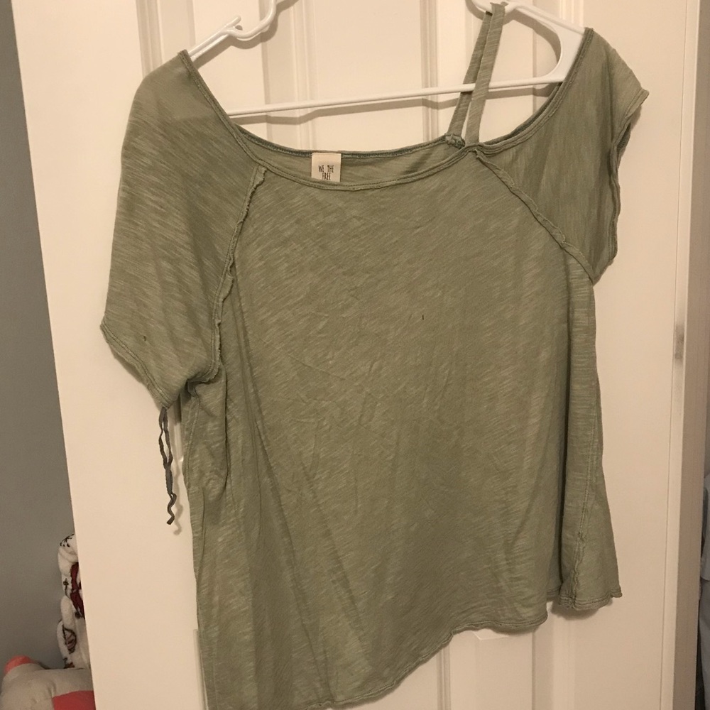 Green free people flowy top
